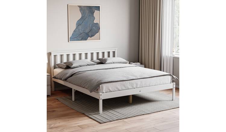 Vida Designs Milan King Size Wooden Low Foot Bed - White