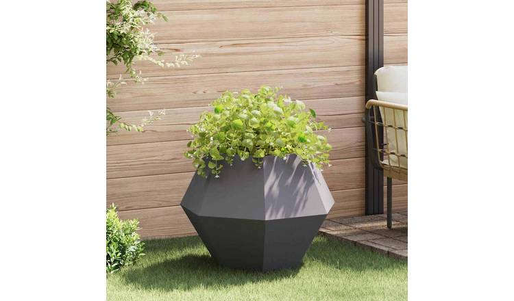 Walplus Steel Garden Planter - Black - 75 x 75 x 60 cm