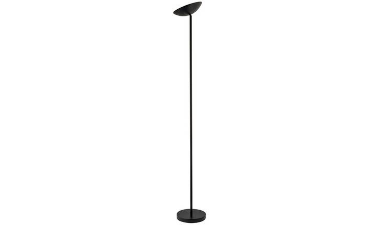 Happy Homewares LED Metal in Matte Black with Memory Dimmer Floor Lamp - 25cm