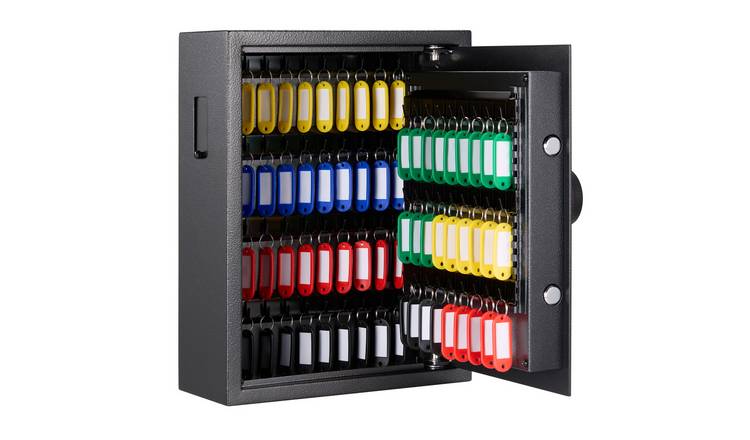 VonHaus 71 Key Wall Mounted Steel Key Safe - Black