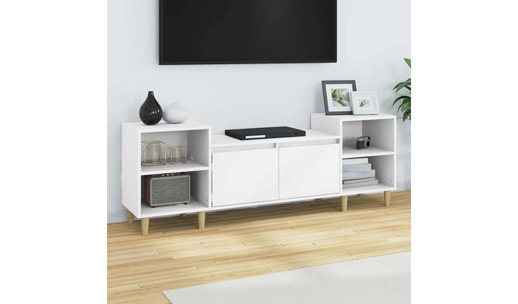 Walplus Engineered Wood TV Cabinet - White - 160 x 35 x 55 cm