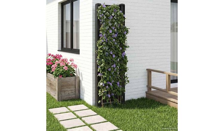Walplus Polypropylene Garden Trellis - Anthracite - 43 x 6 x 165 cm