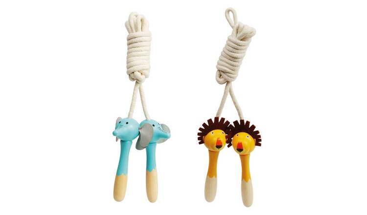 Bigjigs Toys  Animal Skipping Ropes Lion & Elephant - 3 Years +