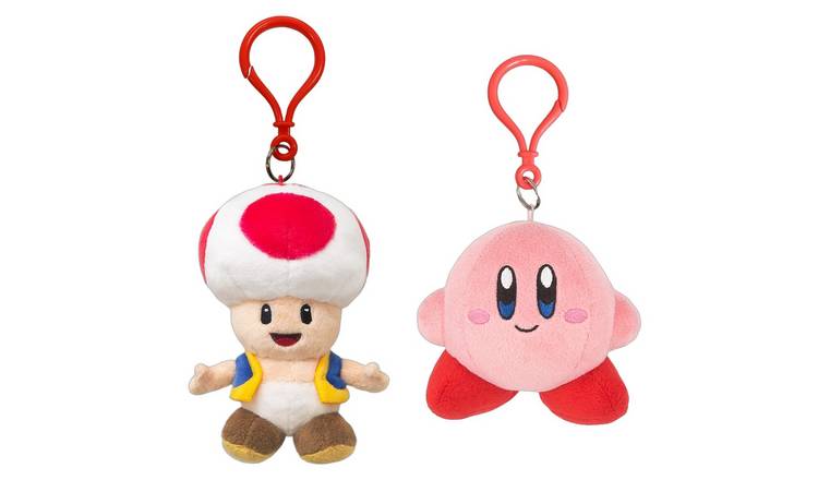San-Ei Nintendo Super Toad  and Kirby Keychain Bundle