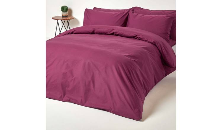 Homescapes Egyptian Cotton Burgundy Bedding Set - King Size