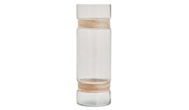 Orsina Kuta Large Glass and Cane Vase – Natural