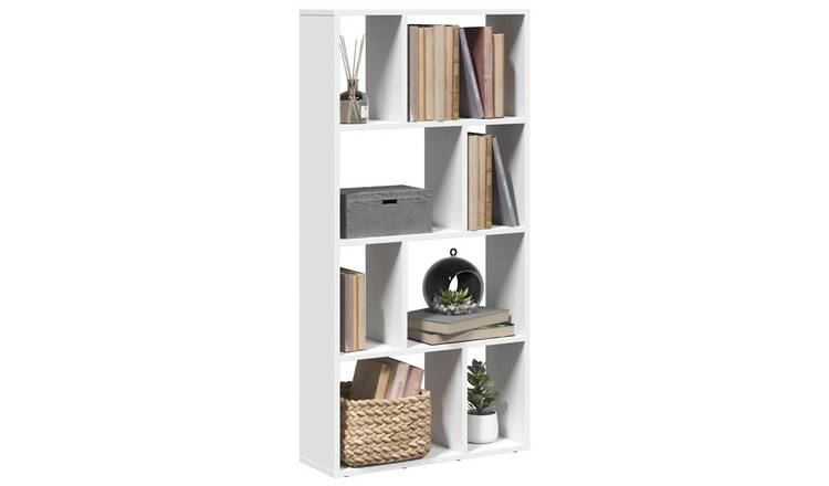 Walplus Engineered Wood Bookcase - White - 60 x 20 x 120.5 cm