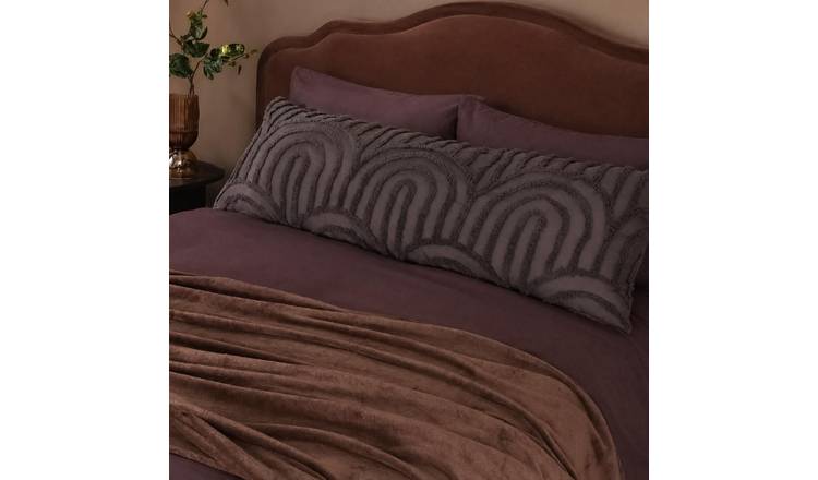 OHS Tufted Arches Bolster Pillow - Coffee