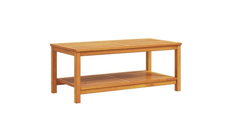 Walplus Solid Acacia Wood Side Table - Oil natural - 110 x 55 x 45 cm
