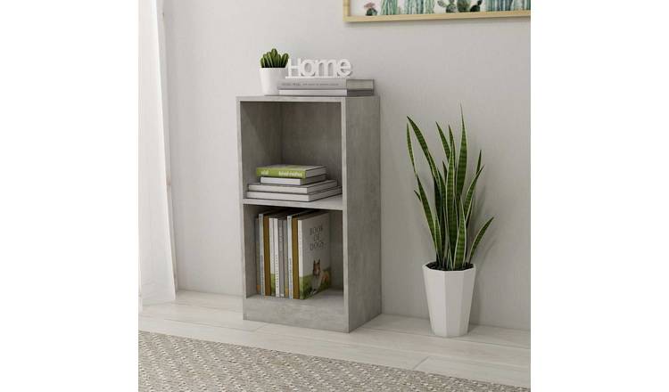 Walplus Engineered Wood Bookcase - Stone Grey - 40 x 24 x 75 cm
