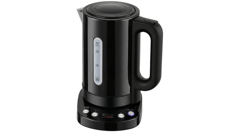 HOMCOM Variable Temperature Electric Kettle with Keep Warm Function - Black