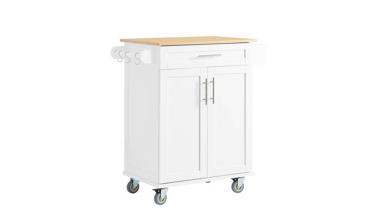 SoBuy 1 Drawer 2 Door Shelf Kitchen Storage Trolley - White