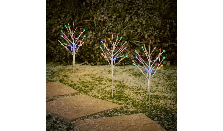 OHS 3 Pack LED Berry Tree Stake Lights - Multi