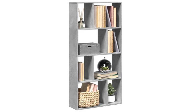 Walplus Engineered Wood Bookcase - Stone Grey - 60 x 20 x 120.5 cm