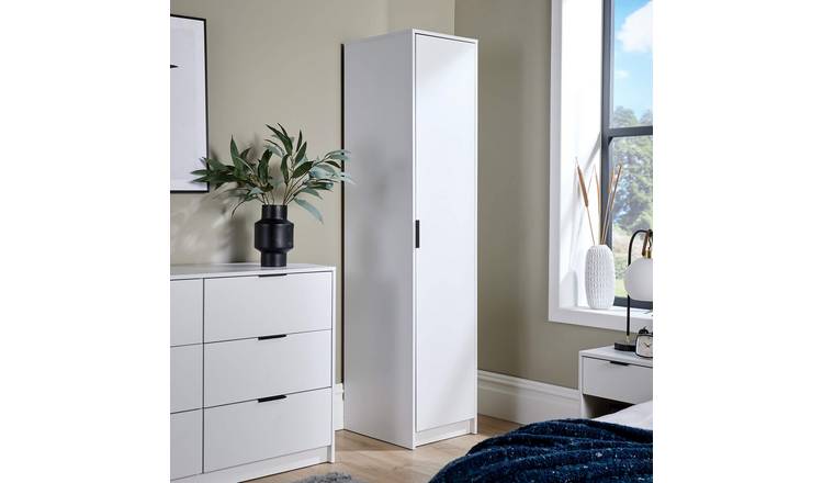 Home Source Phoenix 1 Door Wardrobe - White