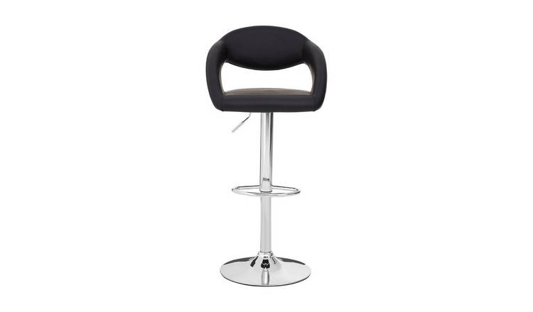 Orsina Faux Leather Bar Chair - Black