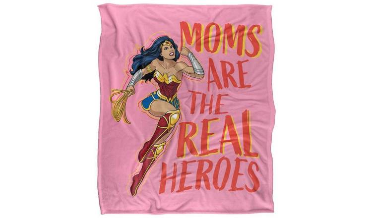 Wonder Woman Moms Are The Real Superheroes Mothers Day Blanket - 152cm x 127cm