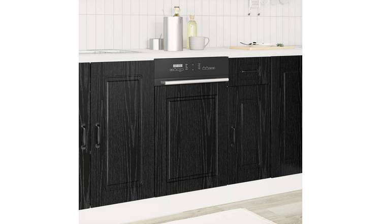 Walplus Engineered Wood Storage Cabinet - Black Oak - 45 x 1.5 x 57 cm