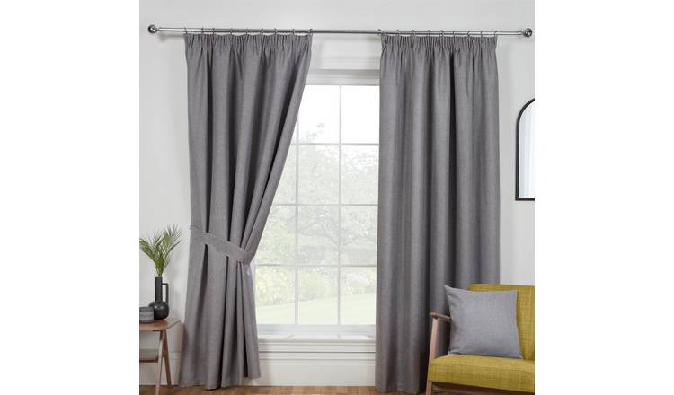 Sundour Eclipse Pencil Pleat Curtains - Pewter - 117 x 229cm