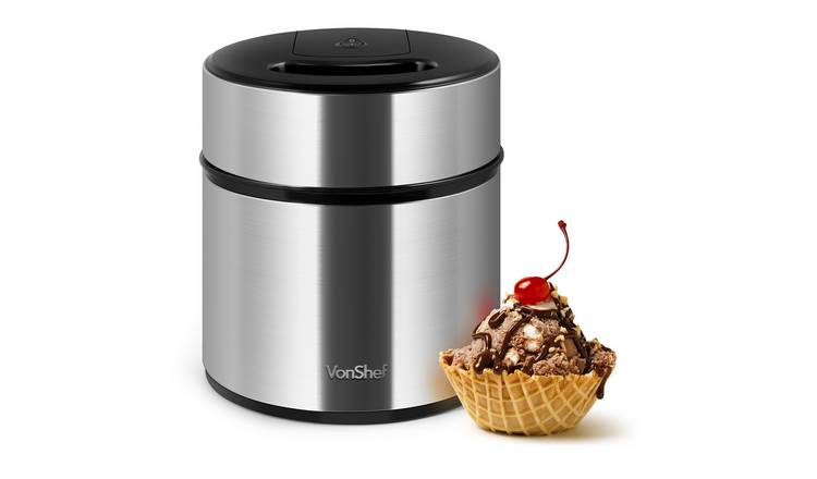 VonShef 1.8L Ice Cream, Frozen Yoghurt & Sorbet Maker - Detachable Bowl