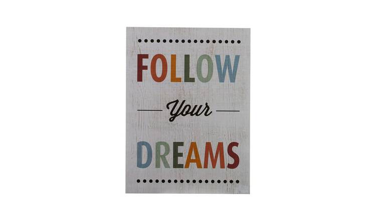 Orsina Madera Follow Your Dreams Wall Plaque