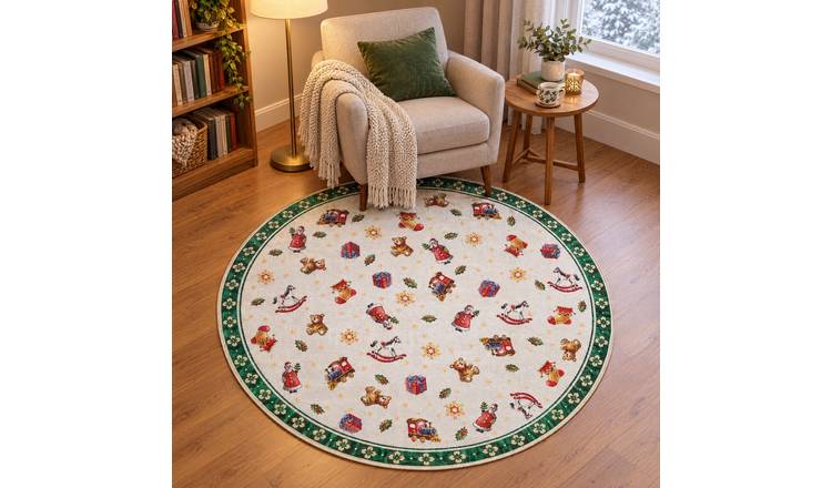Villeroy & Boch Green Toys Delight Nonslip Round Rug - 150cm