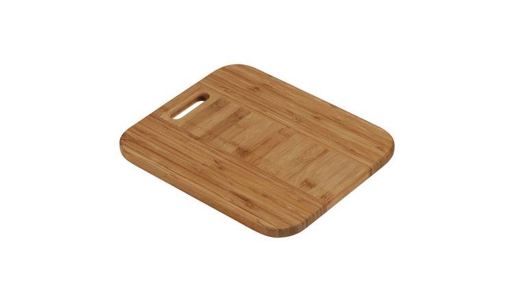 Orsina Aleki Bamboo Round Edge Chopping and Serving Board with Handle
