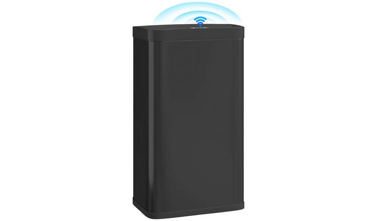 HOMCOM 45L Sensor Bin with Soft-Close Lid - Black