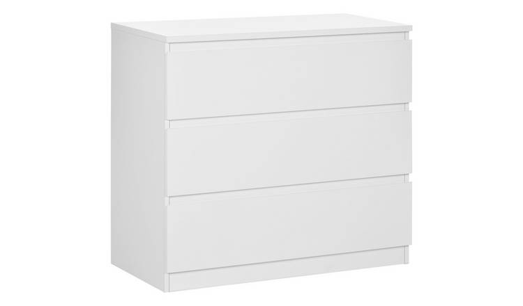 HOMCOM 3 Drawer Storage Organiser Unit - White