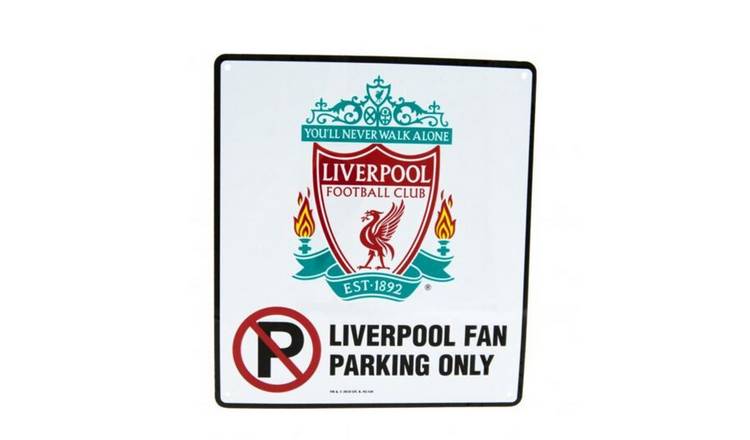 Liverpool FC No Parking Sign - White