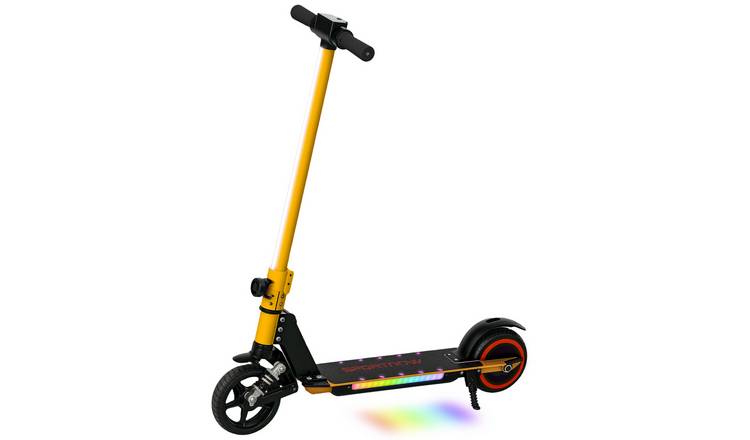 SPORTNOW Age 6 to 14 6km Range Foldable Light Up Electric Scooter – Gold