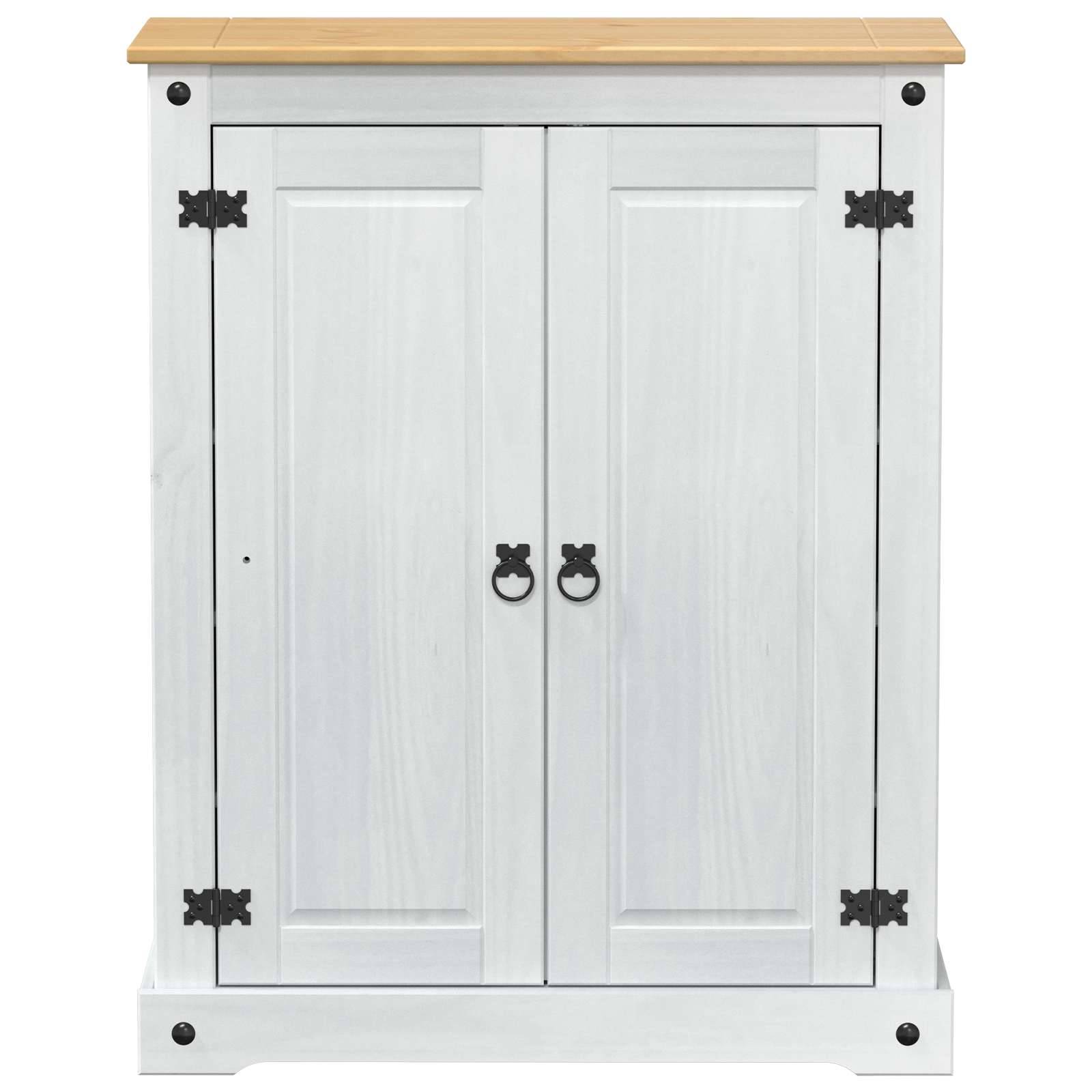 Walplus Solid Wood Shoe Cabinet - White - 86 x 38.5 x 108 cm - Image 4