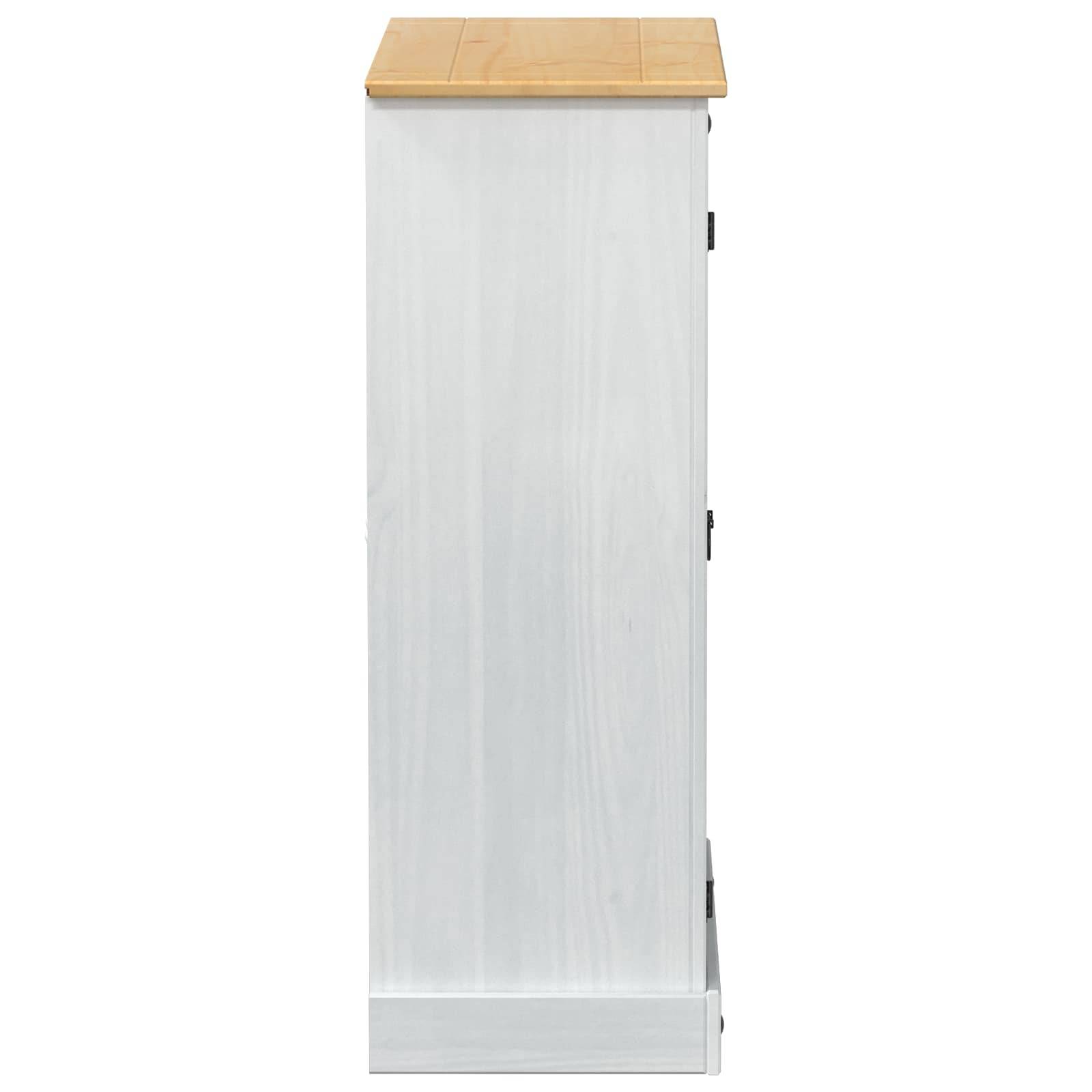 Walplus Solid Wood Shoe Cabinet - White - 86 x 38.5 x 108 cm - Image 5