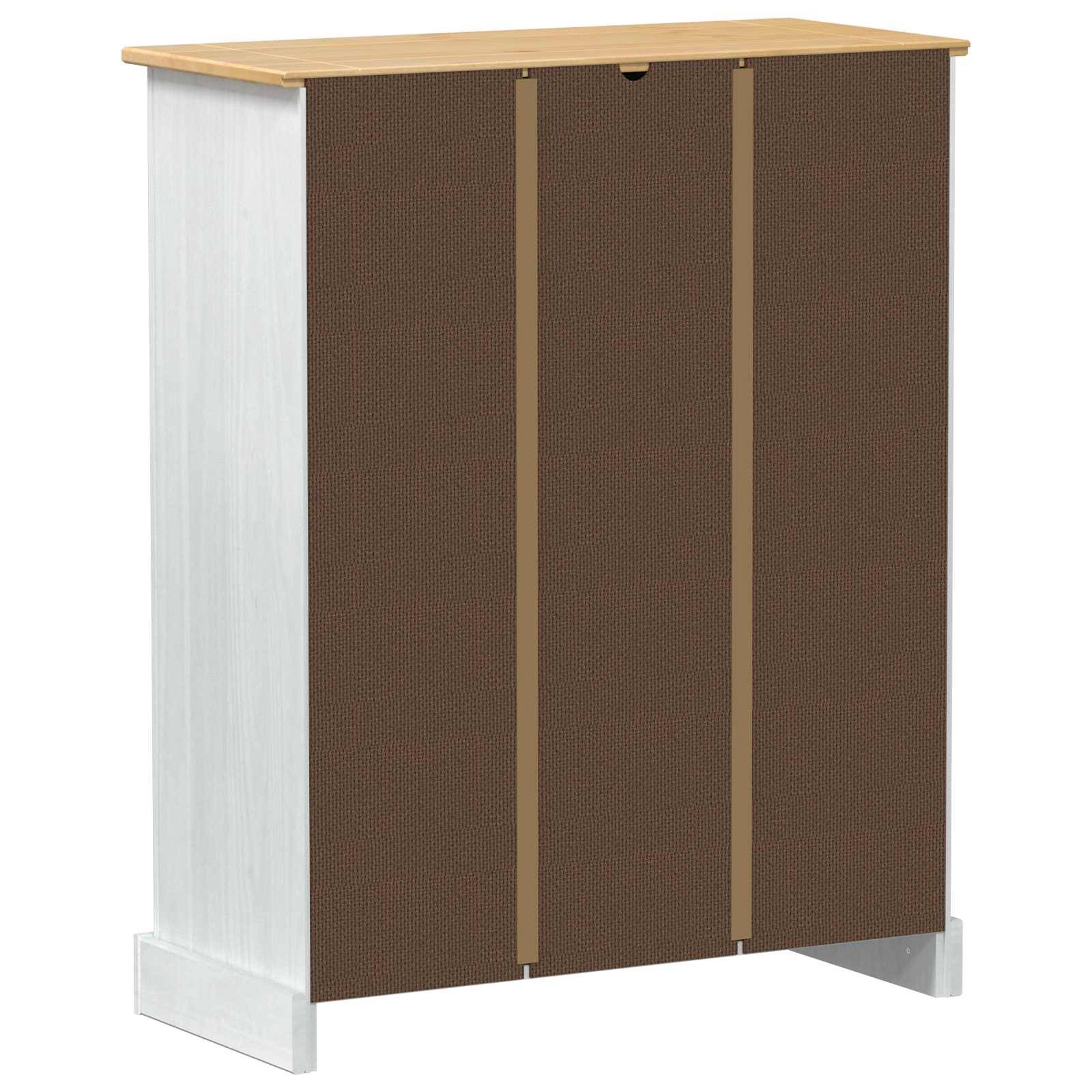 Walplus Solid Wood Shoe Cabinet - White - 86 x 38.5 x 108 cm - Image 6