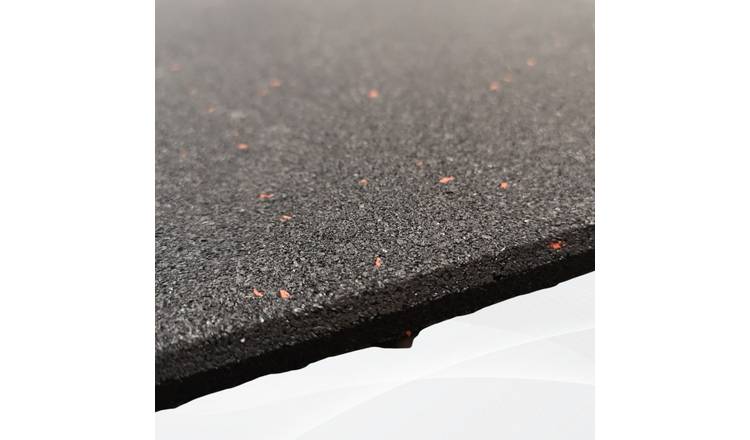 Ark Mat Red Fleck 10mm Rubber Crumb Gym Floor Tiles Heavy Duty - 1m x 1m
