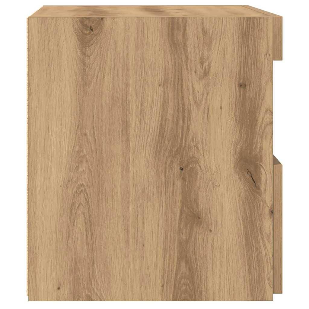 Walplus Engineered Wood Bedside Cabinet - Oak - 50 x 40 x 45 cm - Image 8