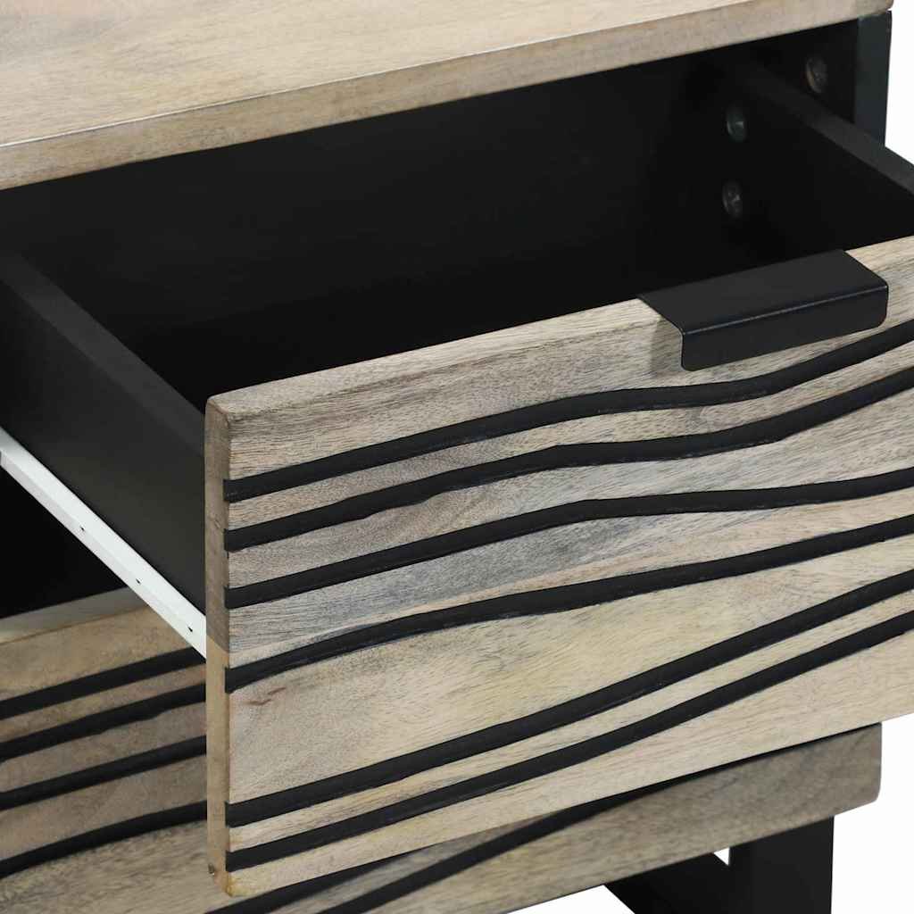 Walplus 2 Drawer Engineered Wood Bedside Cabinet - White - 40 x 33 x 46 cm - Image 7