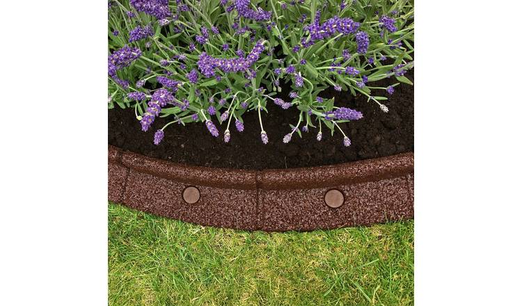 Primrose Flexiborder Flexible Garden Edging for Lawn Border Edge in Brown - 2m