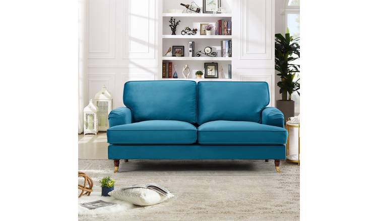 Artemis Home Woodbury 2 Seat Velvet Fabric Sofa - Teal