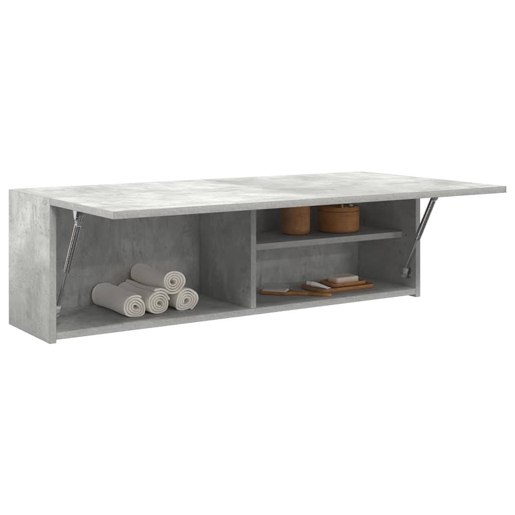 Walplus Engineered Wood Bathroom Wall Cabinet - Concrete Grey - 100 x 25 x 30 cm - Image 4