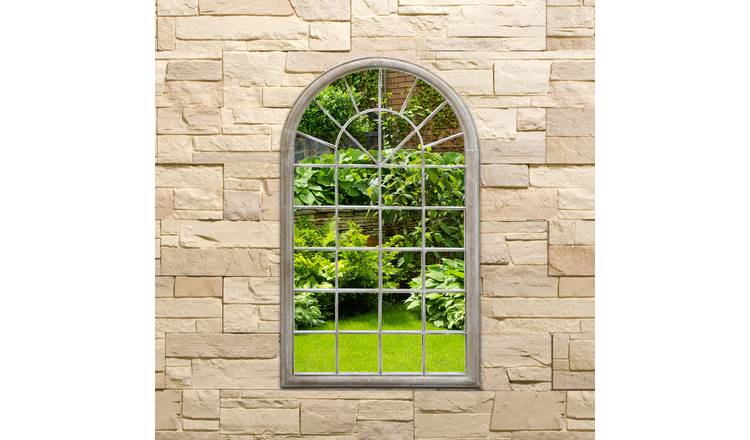 Charles Bentley Arch Outdoor Wall Decorative Mirror - Natural