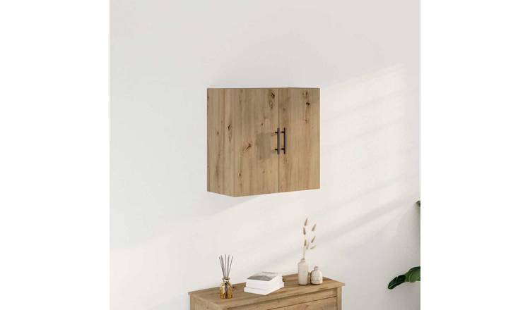 Walplus Engineered Wood Wall Cabinet - Oak - 60 x 31.5 x 60 cm