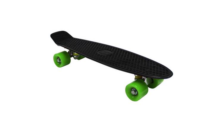Charles Bentley 22" Skateboards Kids Retro Plastic Mini Cruiser - Black