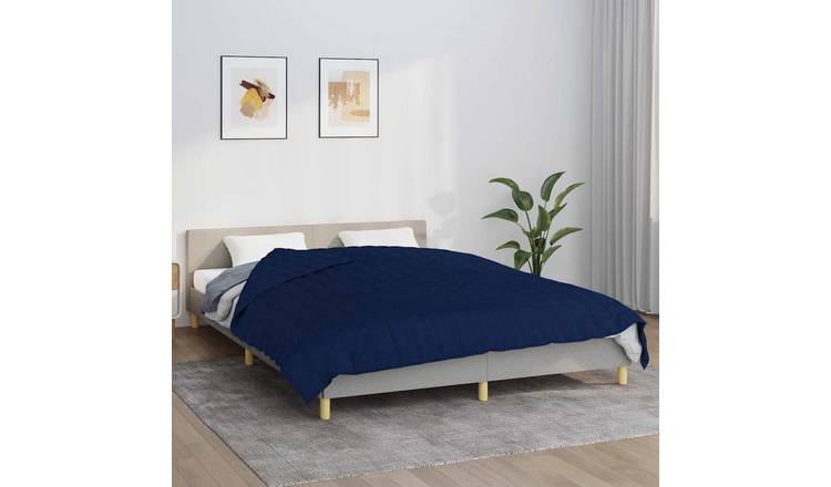 Walplus 9 kg Cotton Weighted Blanket - Blue - 200 x 225 cm