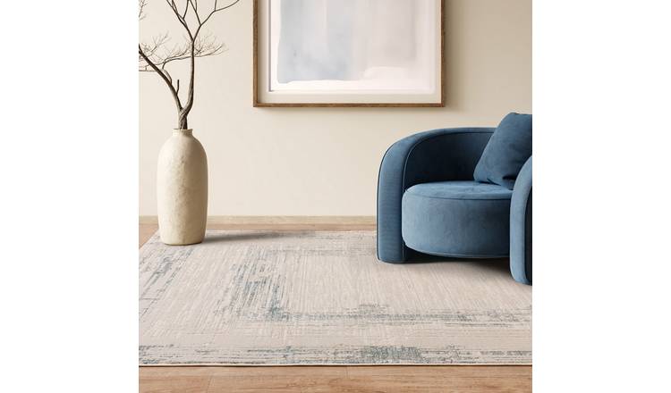 Mega Flooring Blue Modern Abstract Rug - 120 x 160cm