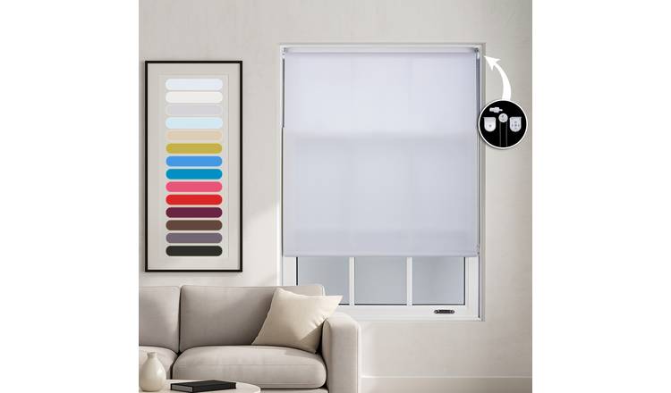 Furnished White Daylight Roller Blind Metal Fittings - 100 x 210cm