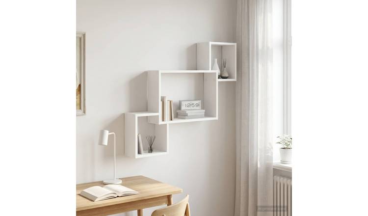Walplus Engineered Wood Wall Shelf - White - 91.5 x 15 x 76 cm