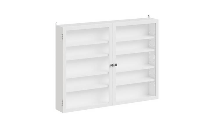 SoBuy 2 Door 4 Shelf Wall Cabinet - White