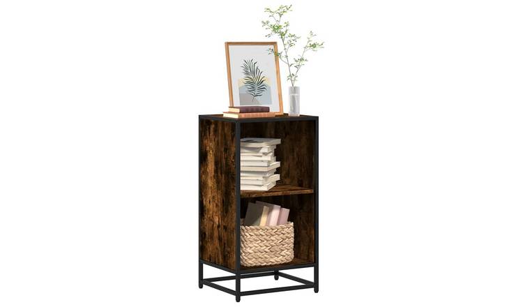 Walplus Engineered Wood Book Cabinet - Dark Oak - 40 x 35 x 76 cm
