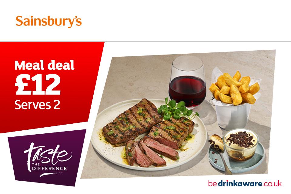 Taste the Difference meal deal for two.